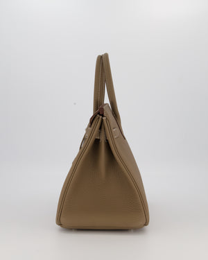 *HOLY GRAIL* Hermès Birkin 30 Retourne Bag in Etoupe Togo Leather with Palladium Hardware