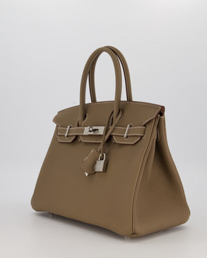 *HOLY GRAIL* Hermès Birkin 30 Retourne Bag in Etoupe Togo Leather with Palladium Hardware