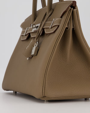 *HOLY GRAIL* Hermès Birkin 30 Retourne Bag in Etoupe Togo Leather with Palladium Hardware