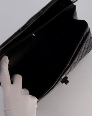 Chanel Black Reissue Medium Double Flap Bag in Patent Leather with So Black Hardware