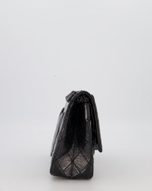 Chanel Black Reissue Medium Double Flap Bag in Patent Leather with So Black Hardware