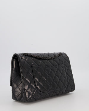 Chanel Black Reissue Medium Double Flap Bag in Patent Leather with So Black Hardware