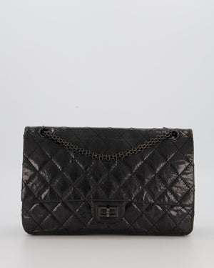 Chanel Black Reissue Medium Double Flap Bag in Patent Leather with So Black Hardware
