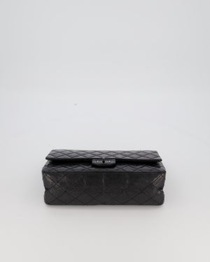 Chanel Black Reissue Medium Double Flap Bag in Patent Leather with So Black Hardware