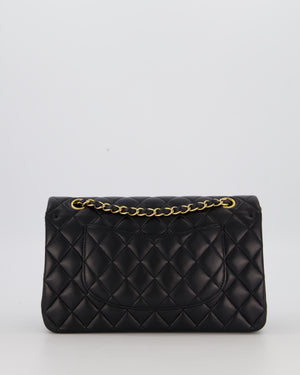 Chanel Black Medium Classic Double Flap Bag in Lambskin Leather with Gold Hardware