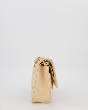 Chanel Medium Classic Double Flap Bag in Beige Clair Caviar Leather with Gold Hardware