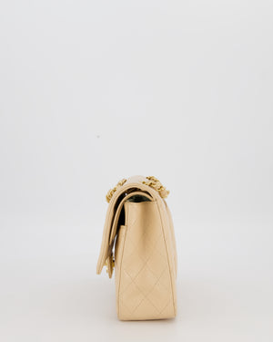 Chanel Medium Classic Double Flap Bag in Beige Clair Caviar Leather with Gold Hardware