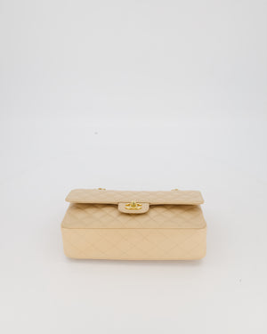 Chanel Medium Classic Double Flap Bag in Beige Clair Caviar Leather with Gold Hardware