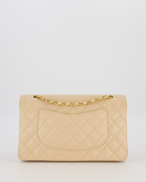 Chanel Medium Classic Double Flap Bag in Beige Clair Caviar Leather with Gold Hardware