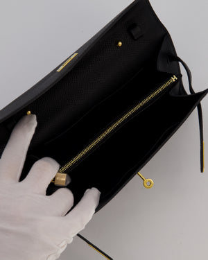 Hermès Kelly To Go Bag in Noir Epsom Leather with Gold Hardware