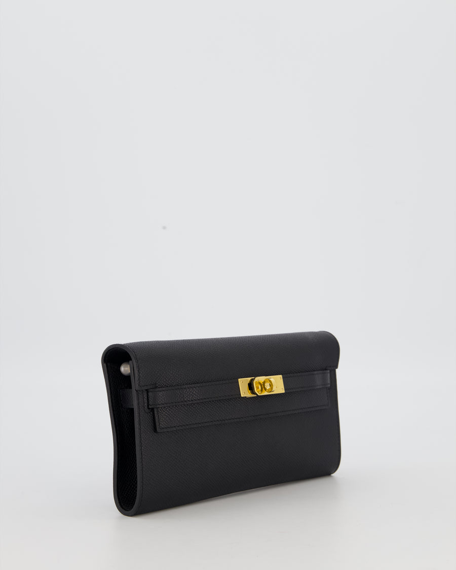 Hermès Kelly To Go Bag in Noir Epsom Leather with Gold Hardware