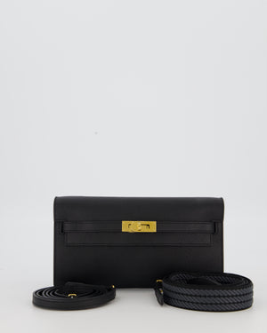 Hermès Kelly To Go Bag in Noir Epsom Leather with Gold Hardware