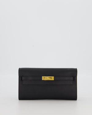 Hermès Kelly To Go Bag in Noir Epsom Leather with Gold Hardware