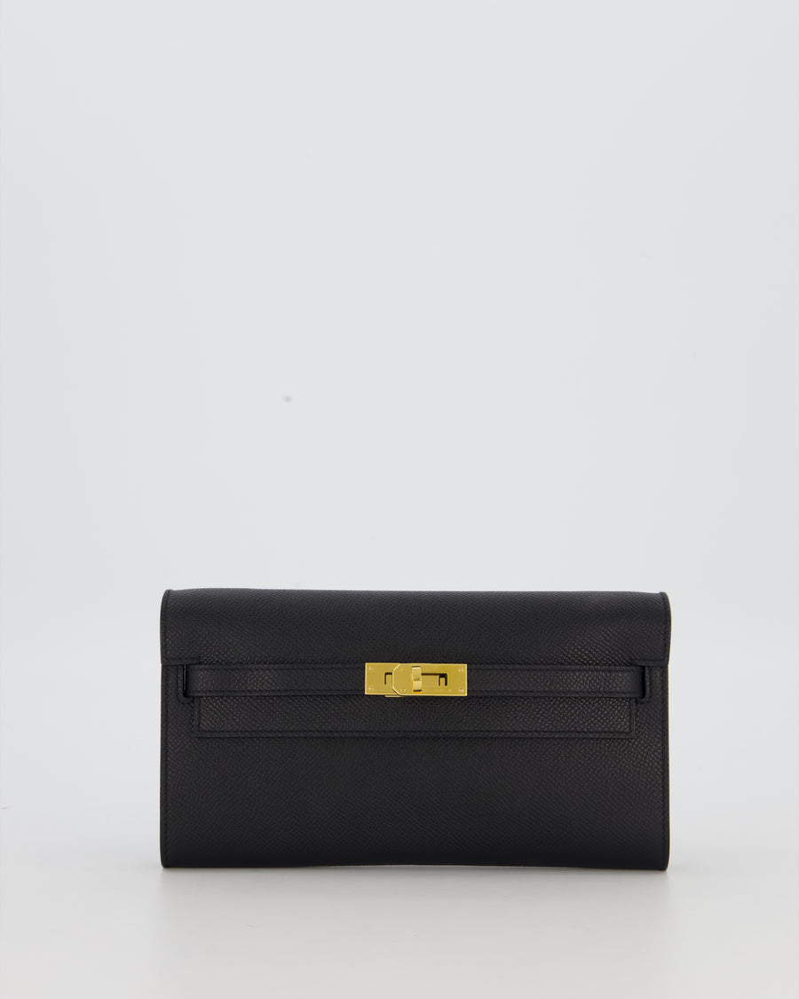 Hermès Kelly To Go Bag in Noir Epsom Leather with Gold Hardware