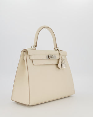 *HOT* Hermès Kelly 28 Sellier Bag in Craie Epsom Leather with Palladium Hardware