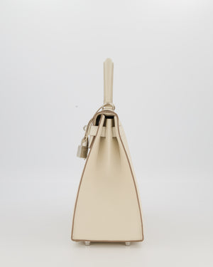*HOT* Hermès Kelly 28 Sellier Bag in Craie Epsom Leather with Palladium Hardware