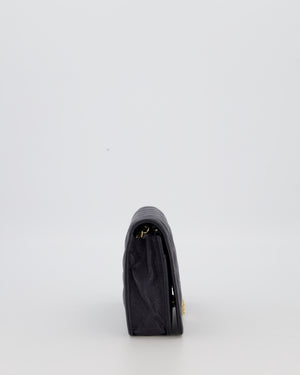 Chanel Navy Boy Wallet on Chain Bag in Caviar Leather with Gold Hardware