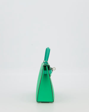 *RARE* Hermès Mini Kelly II 20 Touch Bag in Vert Comics Madame and Vert Jade Niloticus Lizard Leather with Palladium Hardware