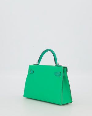 *RARE* Hermès Mini Kelly II 20 Touch Bag in Vert Comics Madame and Vert Jade Niloticus Lizard Leather with Palladium Hardware