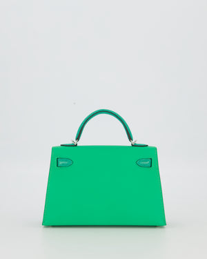 *RARE* Hermès Mini Kelly II 20 Touch Bag in Vert Comics Madame and Vert Jade Niloticus Lizard Leather with Palladium Hardware
