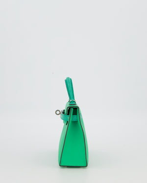*RARE* Hermès Mini Kelly II 20 Touch Bag in Vert Comics Madame and Vert Jade Niloticus Lizard Leather with Palladium Hardware