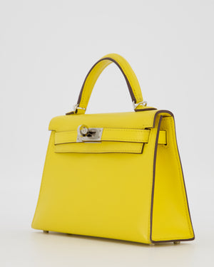 Hermès Mini Kelly II 20 Bag in Jaune De Naples Epsom Leather with Palladium Hardware