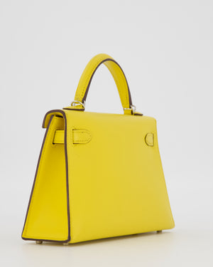 Hermès Mini Kelly II 20 Bag in Jaune De Naples Epsom Leather with Palladium Hardware