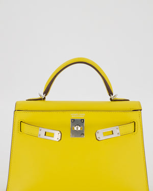 Hermès Mini Kelly II 20 Bag in Jaune De Naples Epsom Leather with Palladium Hardware