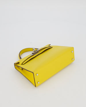 Hermès Mini Kelly II 20 Bag in Jaune De Naples Epsom Leather with Palladium Hardware