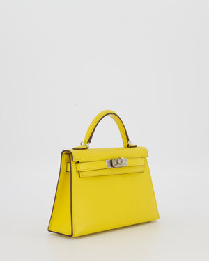Hermès Mini Kelly II 20 Bag in Jaune De Naples Epsom Leather with Palladium Hardware