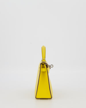 Hermès Mini Kelly II 20 Bag in Jaune De Naples Epsom Leather with Palladium Hardware
