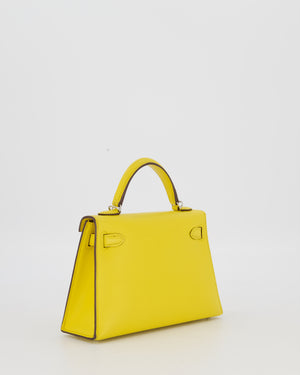 Hermès Mini Kelly II 20 Bag in Jaune De Naples Epsom Leather with Palladium Hardware