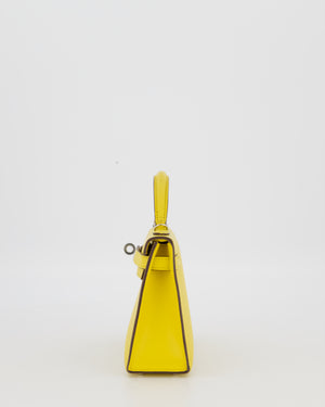 Hermès Mini Kelly II 20 Bag in Jaune De Naples Epsom Leather with Palladium Hardware