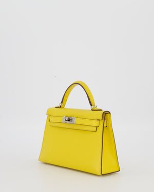 Hermès Mini Kelly II 20 Bag in Jaune De Naples Epsom Leather with Palladium Hardware