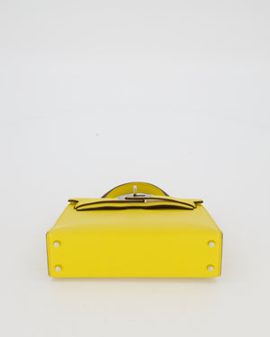 Hermès Mini Kelly II 20 Bag in Jaune De Naples Epsom Leather with Palladium Hardware