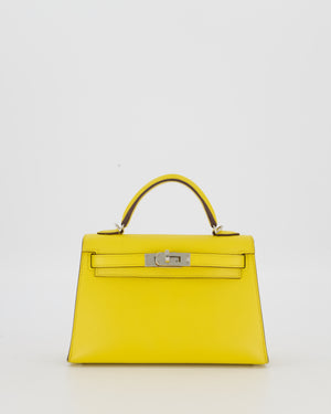 Hermès Mini Kelly II 20 Bag in Jaune De Naples Epsom Leather with Palladium Hardware