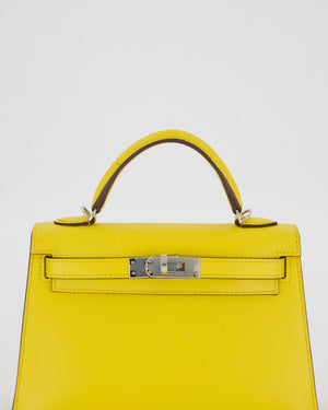 Hermès Mini Kelly II 20 Bag in Jaune De Naples Epsom Leather with Palladium Hardware