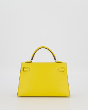 Hermès Mini Kelly II 20 Bag in Jaune De Naples Epsom Leather with Palladium Hardware