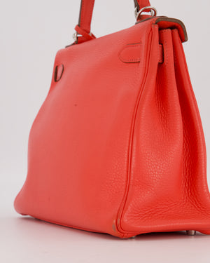 *FIRE PRICE* Hermès Kelly 28 Retourne Bag in Rose Jaipur Togo Leather with Palladium Hardware