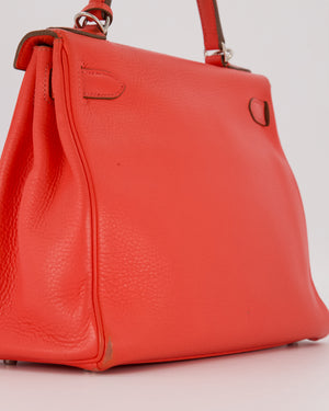 *FIRE PRICE* Hermès Kelly 28 Retourne Bag in Rose Jaipur Togo Leather with Palladium Hardware