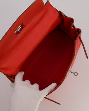 *FIRE PRICE* Hermès Kelly 28 Retourne Bag in Rose Jaipur Togo Leather with Palladium Hardware