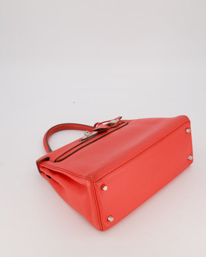 *FIRE PRICE* Hermès Kelly 28 Retourne Bag in Rose Jaipur Togo Leather with Palladium Hardware