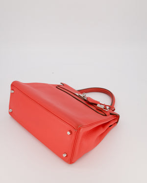 *FIRE PRICE* Hermès Kelly 28 Retourne Bag in Rose Jaipur Togo Leather with Palladium Hardware