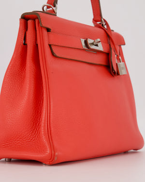 *FIRE PRICE* Hermès Kelly 28 Retourne Bag in Rose Jaipur Togo Leather with Palladium Hardware