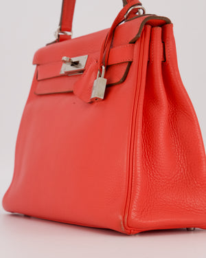 *FIRE PRICE* Hermès Kelly 28 Retourne Bag in Rose Jaipur Togo Leather with Palladium Hardware
