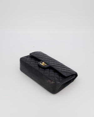 Chanel Black Medium Classic Double Flap Bag in Lambskin Leather with 24K Gold Hardware