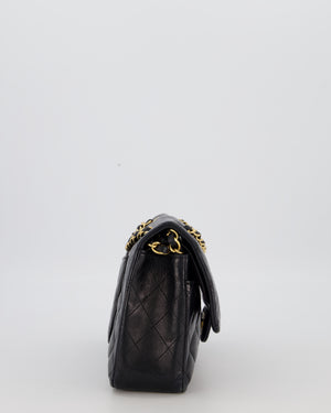 Chanel Black Medium Classic Double Flap Bag in Lambskin Leather with 24K Gold Hardware