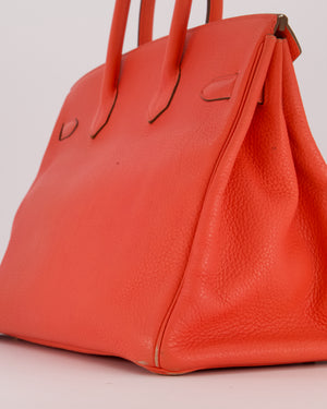 *FIRE PRICE* Hermès Birkin Retourne 35 Bag in Rose Jaipur Togo Leather with Gold Hardware