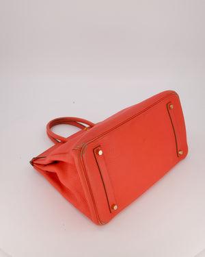 *FIRE PRICE* Hermès Birkin Retourne 35 Bag in Rose Jaipur Togo Leather with Gold Hardware