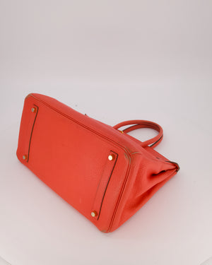 *FIRE PRICE* Hermès Birkin Retourne 35 Bag in Rose Jaipur Togo Leather with Gold Hardware